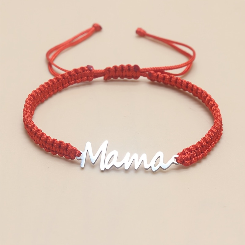 Fashion Stainless Steel "Mama" Bracelet, Adjustable Gift